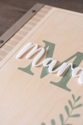 Preview: Zeugnismappe mit Initialen personalisiert